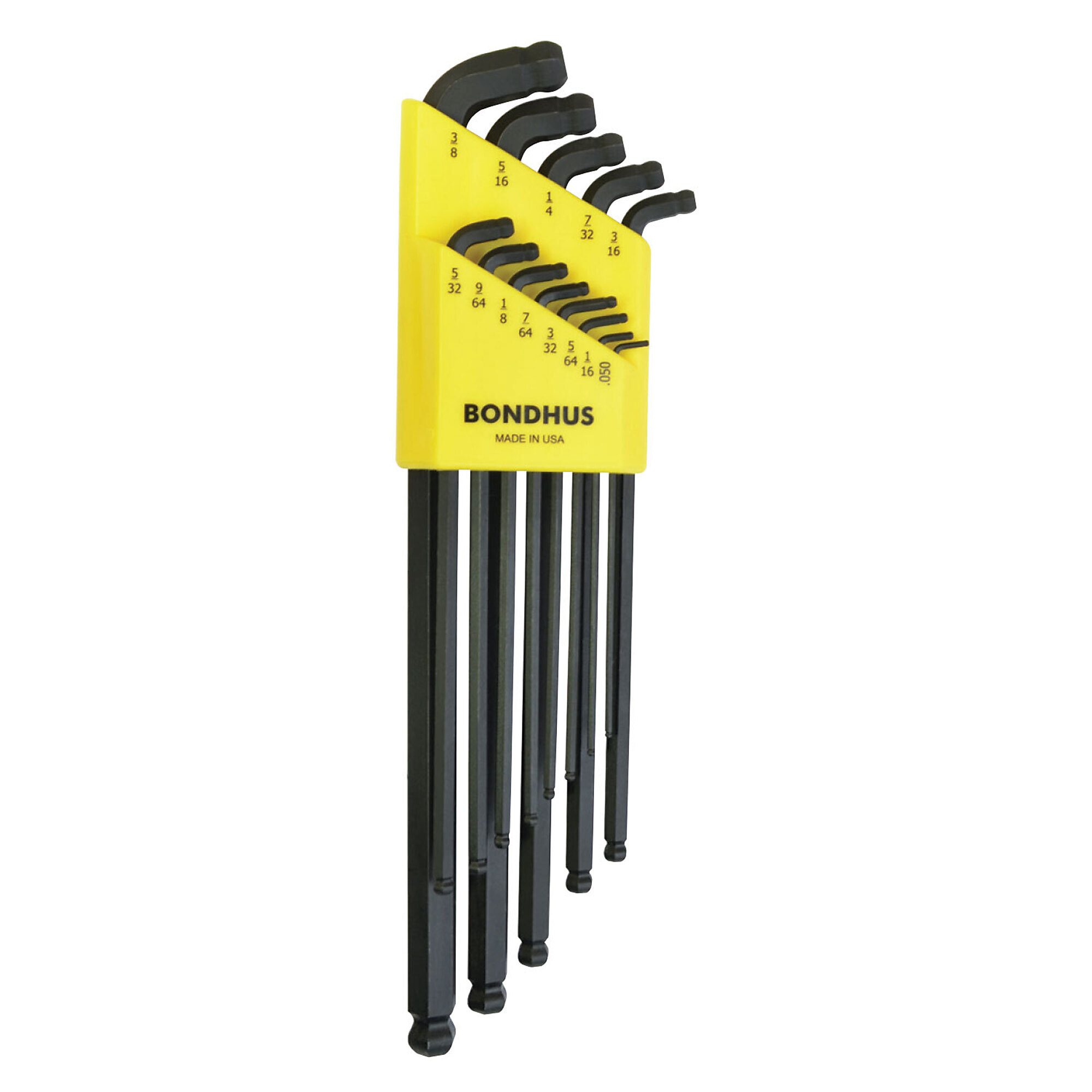 Bondhus Stubby Double Ball End Extra Long L-wrench Set of 13, .050-3/8", Model 67037